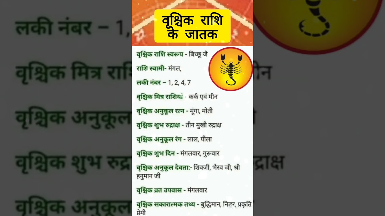 वृश्चिक राशि: जानिए राशिफल, कुंडली विश्लेषण और विवाह मिलान 🦂