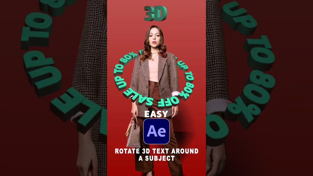 Create Eye-Catching 3D Rotating Text Around Your Subject in After Effects β¨