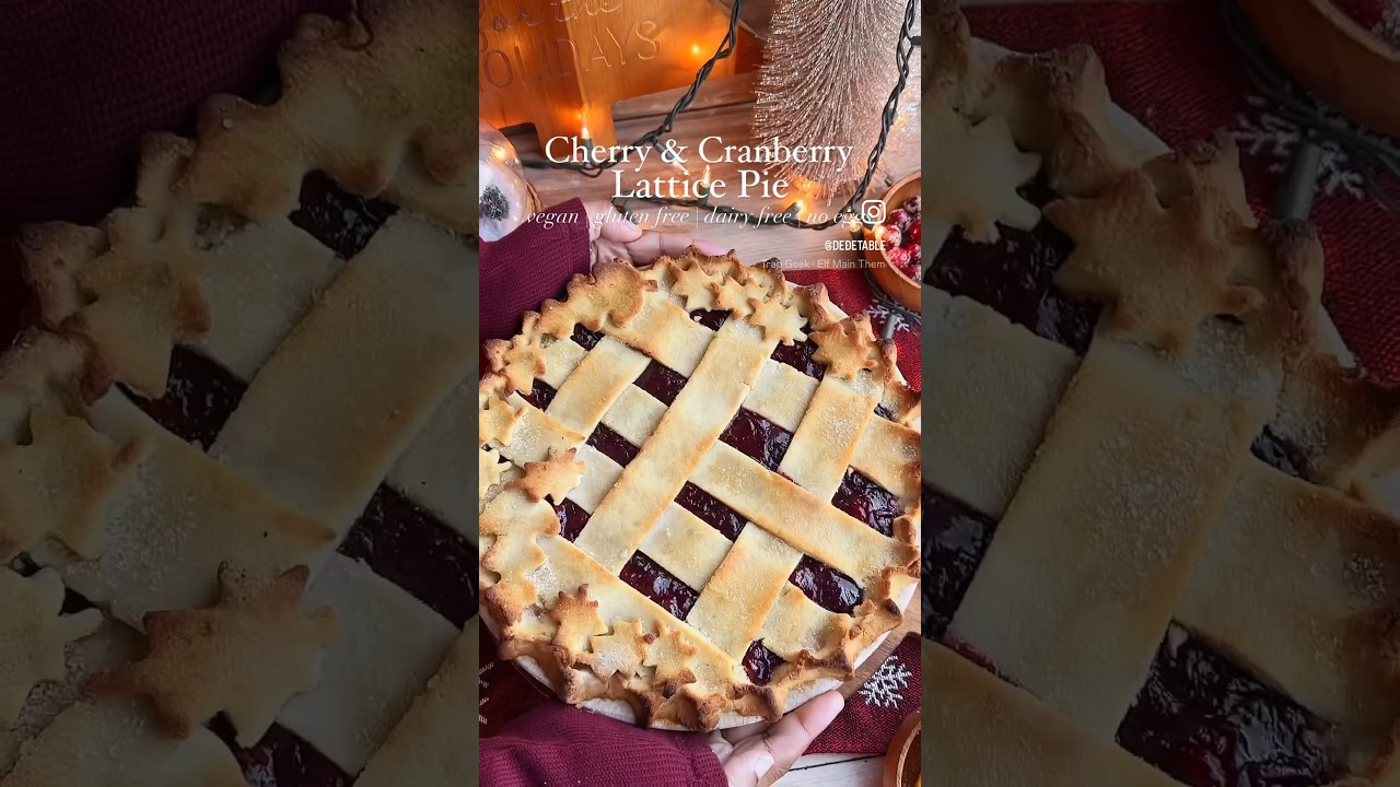 Vegan Cherry & Cranberry Pie 🍒
