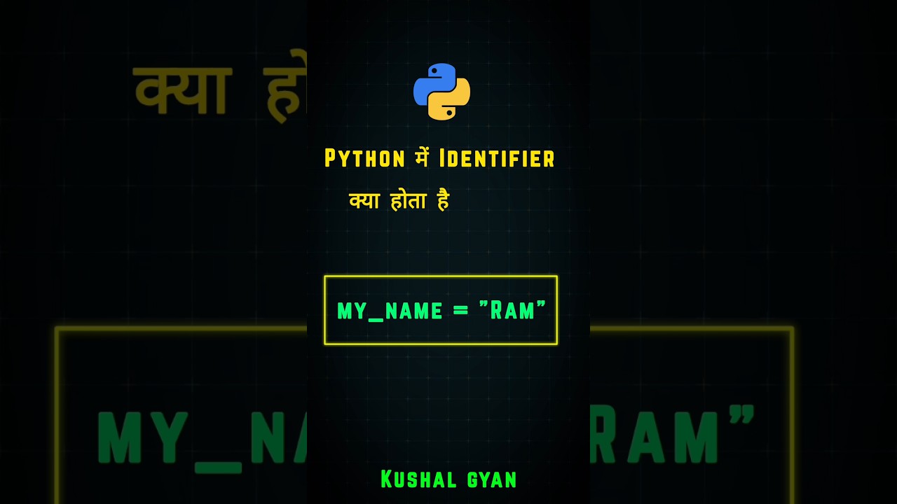 Python Identifier in Hindi: Rules, Definition & Variables Explained 🐍