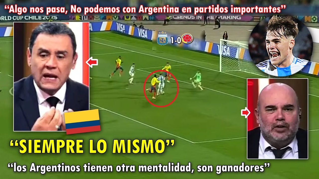 Periodistas colombianos impactados tras derrota 1-0 ante Argentina 🇨🇴