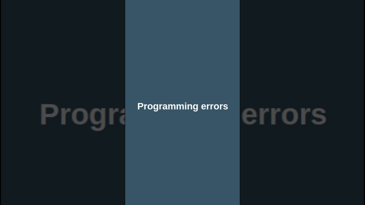 Programming errors #computereducation #computerscience