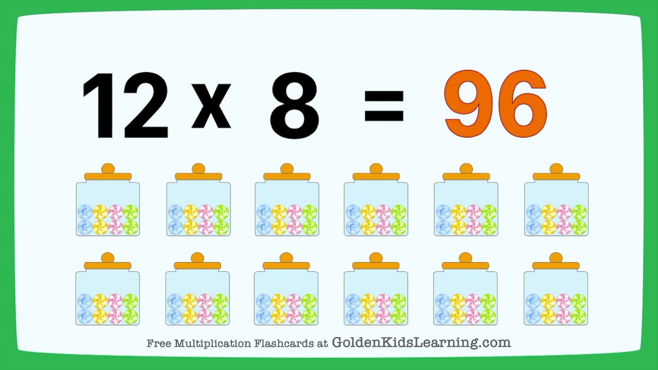 Multiplication Concept Multiply by 12 | Times 12 Table | Golden Kids Learning