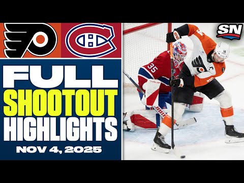 Philadelphia Flyers vs. Montreal Canadiens | Complete Shootout Highlights - November 4, 2025