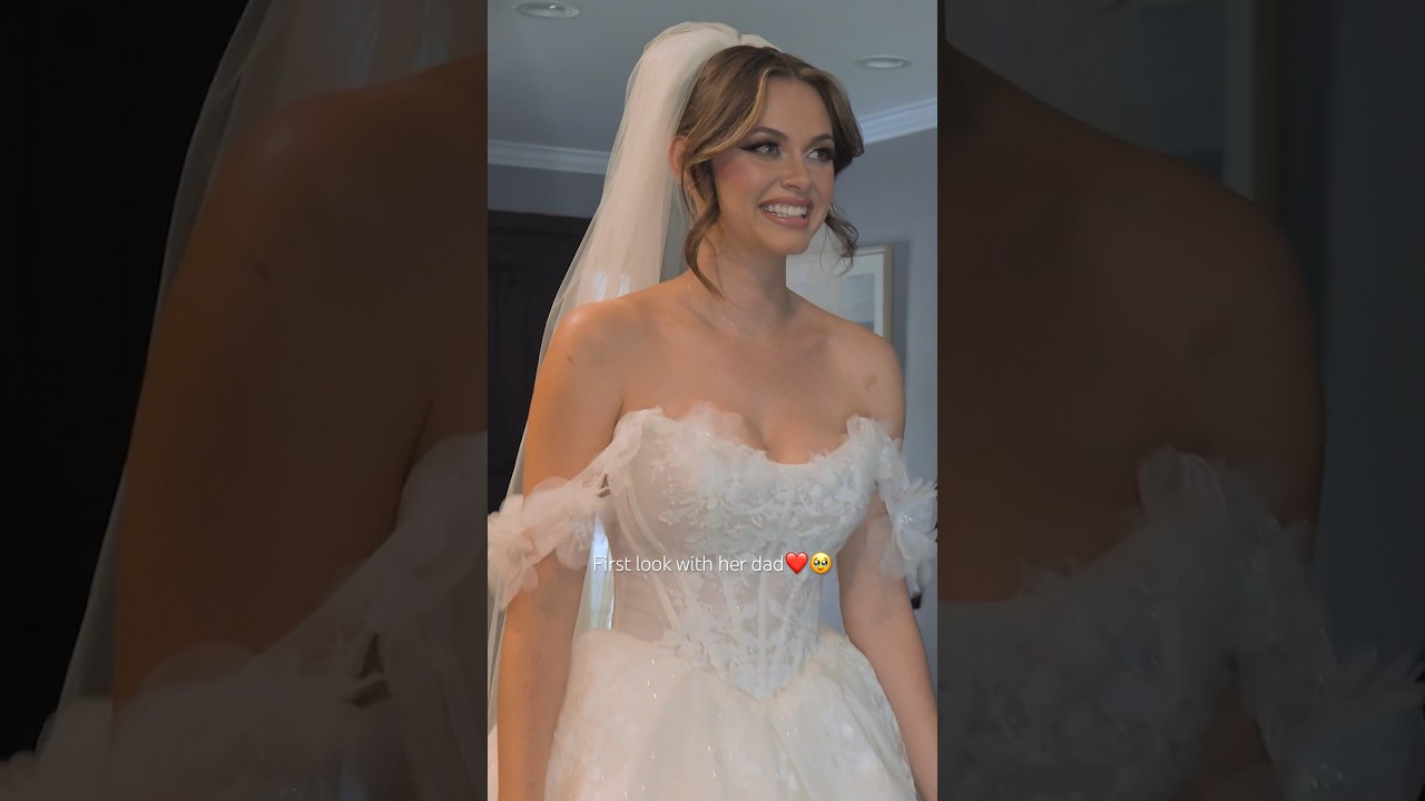 Heartwarming First Look with Dad on Wedding Day 🥹❤️