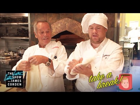 James Joins Spago Kitchen for a Quick Break 🍕