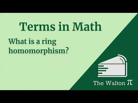What is a ring homomorphism?