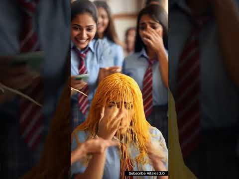 Ladki thi ya Maggi? 🤯 School wale pagal ho gaye!🍜😱  #story #ai #MaggiGirl #cartoon