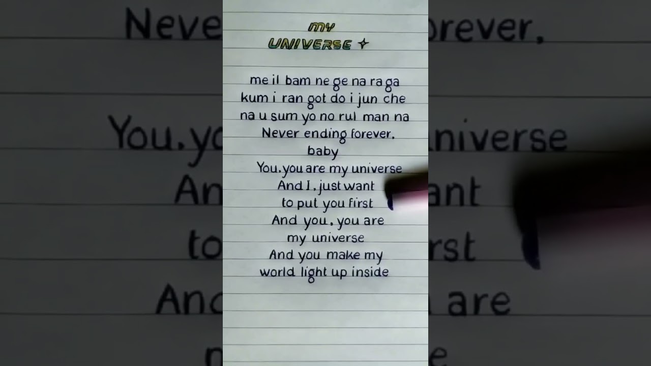 Coldplay x BTS - 'MY UNIVERSE' Lyrics (REQUESTED) #lyrics #bts #coldplay #shorts #shortsfeed