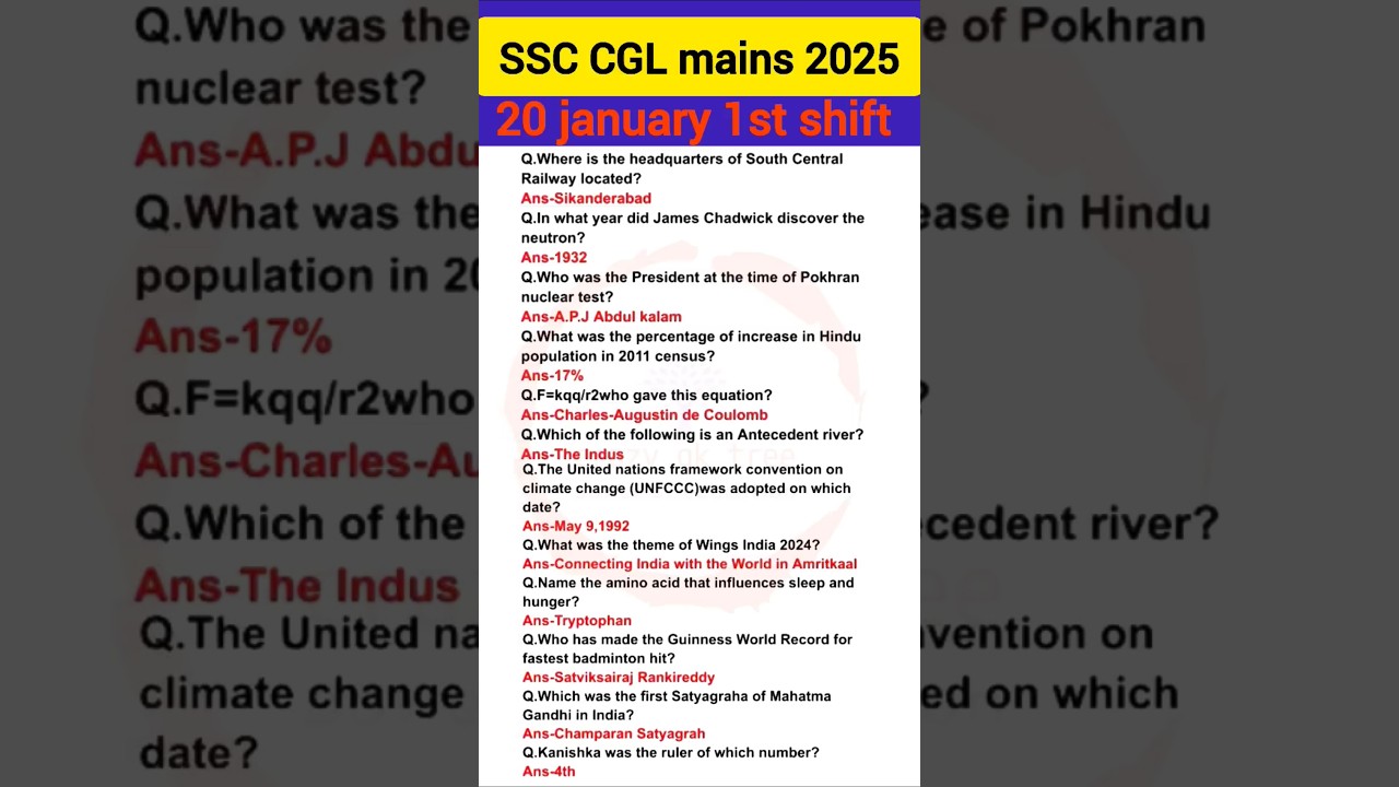 SSC CGL tier 2 paper analysis 2025| SSC CGL exam review 2025| 20 jan 1st shift paper analysis#ssccgl