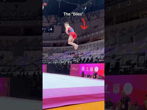 He stuck the "Biles" 🤯 #sports#simonebiles #olympics #olympic #sport #gymnastics #gymnast #tumbler