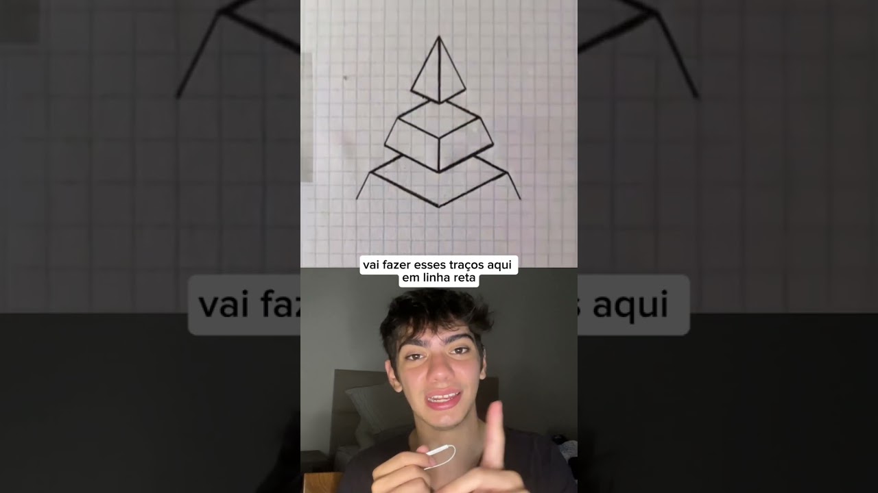 🎨🖌️ Faça um triângulo 3D flutuante e impressione! Técnica simples com resultado incrível!