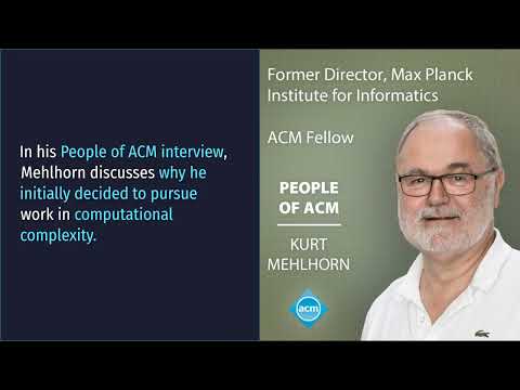 People of ACM: Kurt Mehlhorn (2/22/2024)