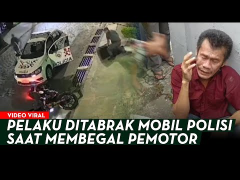 MALING APES DAN GAGAL DI AWAL TAHUN 2025, Pelaku Ditabrak Mobil Polisi Saat Membegal Pemotor
