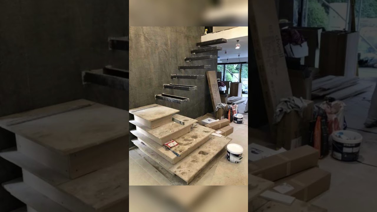 staircase design 3d model for Cantilevered stair design Floating stair treads+ 86 14770633702