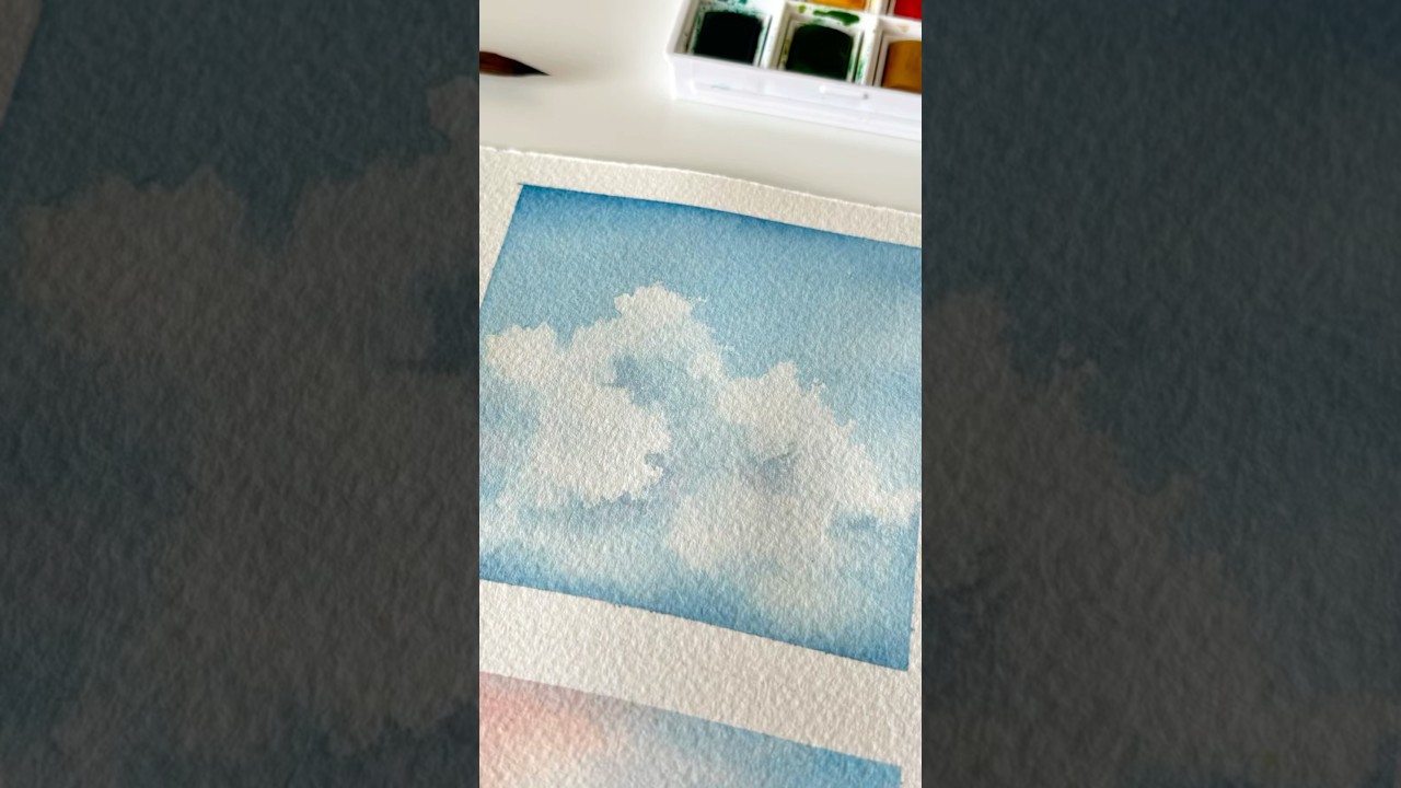 Easy Watercolor Cloud Painting βοΈ