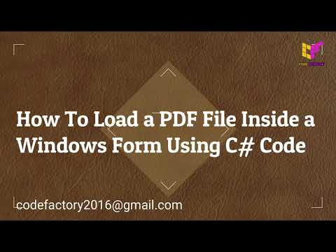 How to load a pdf file inside a form using C#