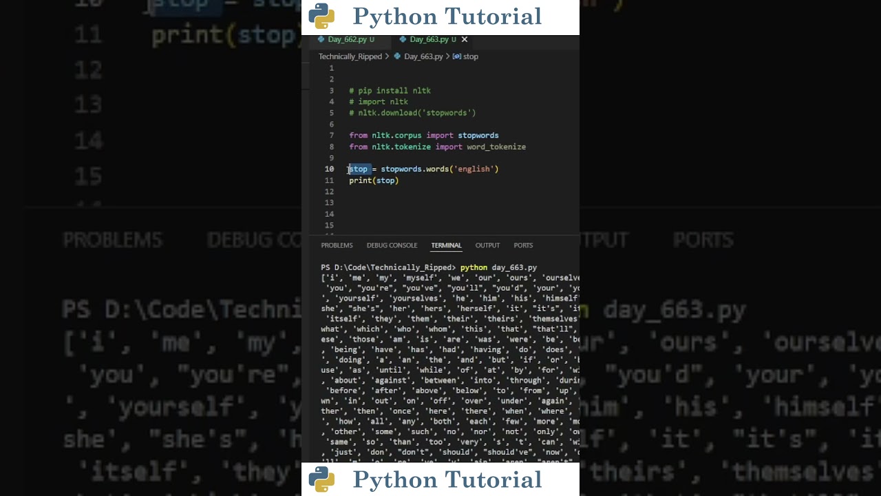Remove Stop Words from Text in Python 📝