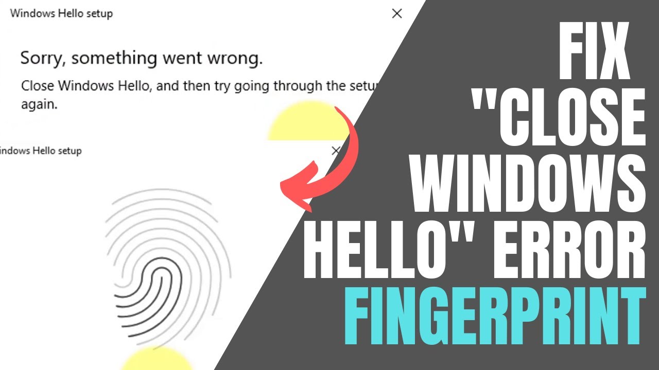 Fix Windows Hello & Fingerprint Scanner Error