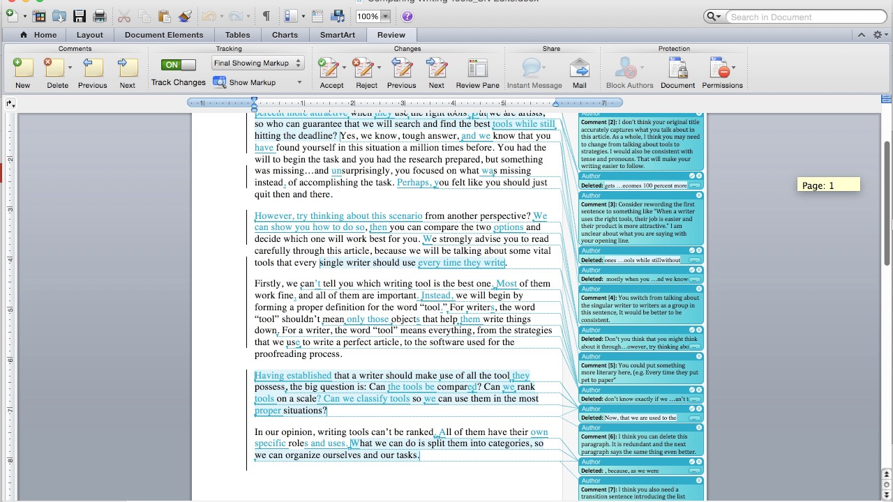What Does An Edited Document Look Like From www.r3ciprocity.com? Proofread Word Document.