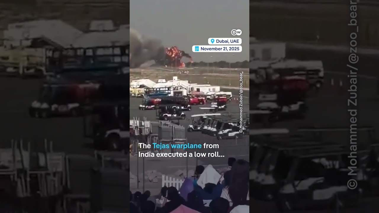 Tejas Jet Crashes at Dubai Air Show, Pilot Killed ✈️