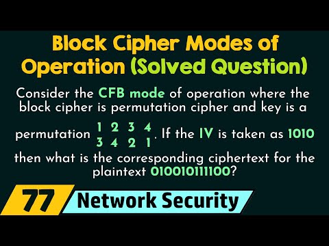 Block Cipher Modes of Operation (Solved Question)