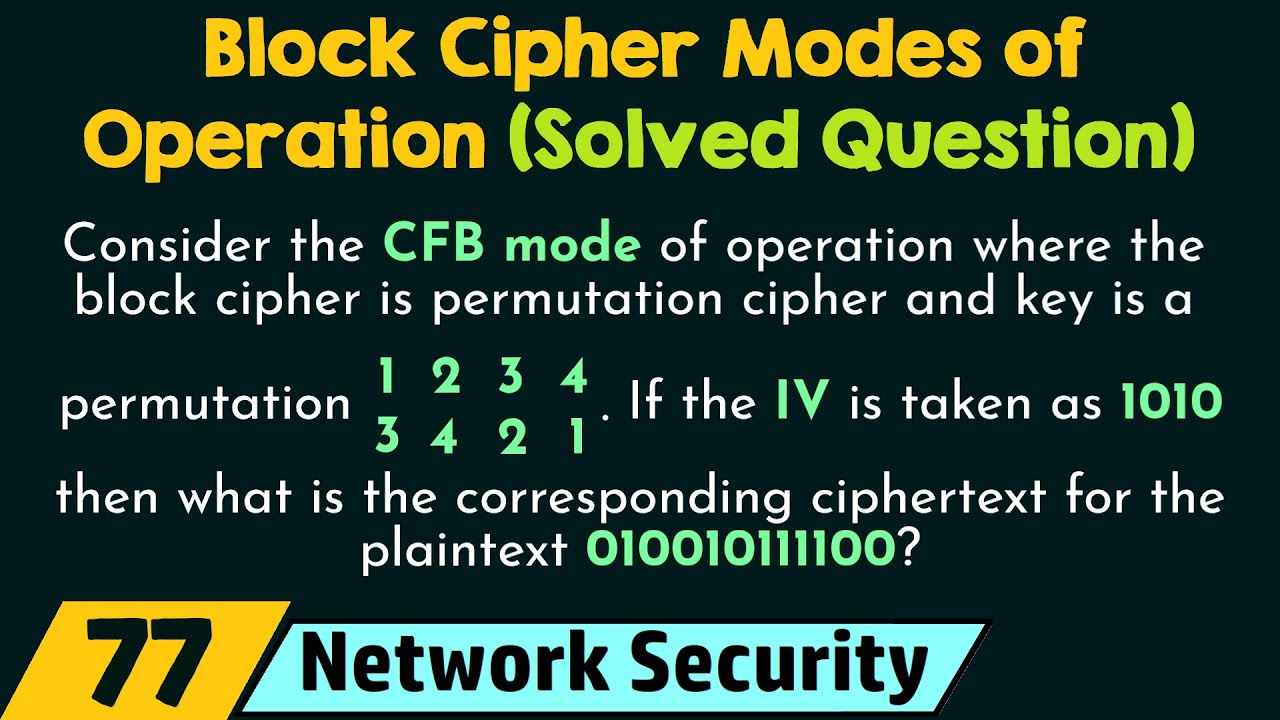 Mastering Block Cipher Modes: Solved CFB Mode Question for Network Security 🔐