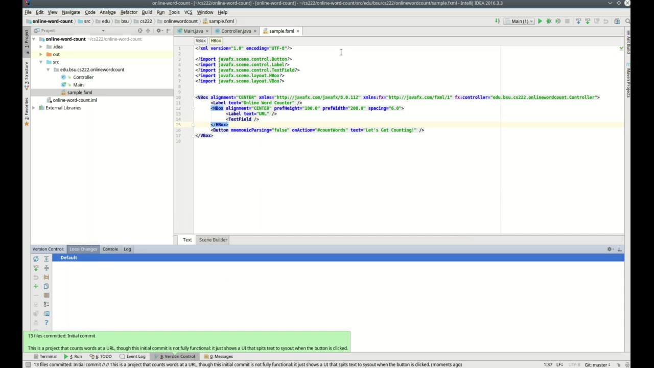 Build JavaFX UI with SceneBuilder in IntelliJ