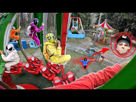 8 Spider-Man Bros Meet SERBIAN SECURITY Dancing in Abandoned Amusement Park ( Naughty POV )