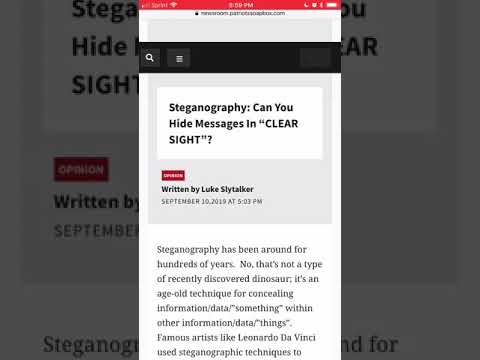 STEGANOGRAPHY:  Can You Hide Messages In “Clear Sight”?