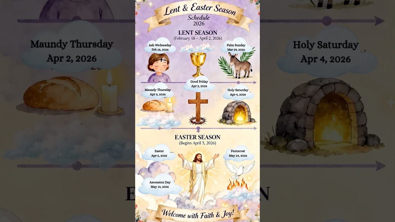 Lent & Easter 2026 Schedule | Christian Calendar