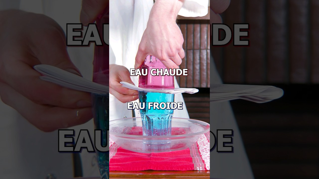 Eau chaude VS Eau Froide ! #science #apprendre #education #scienceexperiment #experience #eau
