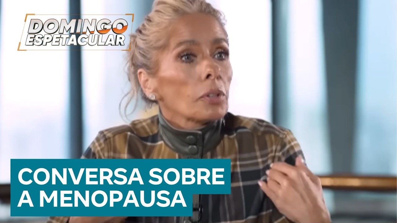Adriane Galisteu conduz debate sobre menopausa no Domingo Espetacular 🌸