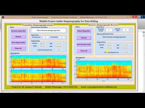 Matlab Code for Audio Steganography for data hiding