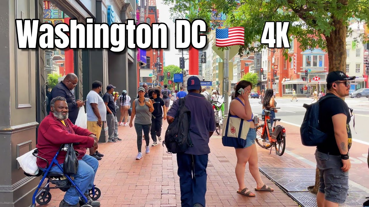Washington DC Walking tour 4K ｜ Downtown Washington DC | Chinatown | United States Capitol