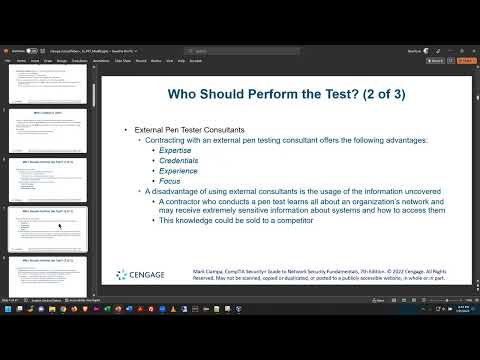 Network Security - Unit 1 Chapter 2 Powerpoint Lecture on Key Topics - Spring 2023