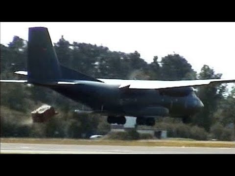 GAF C-160D Transall Extreme Low Airdrop Demonstration!