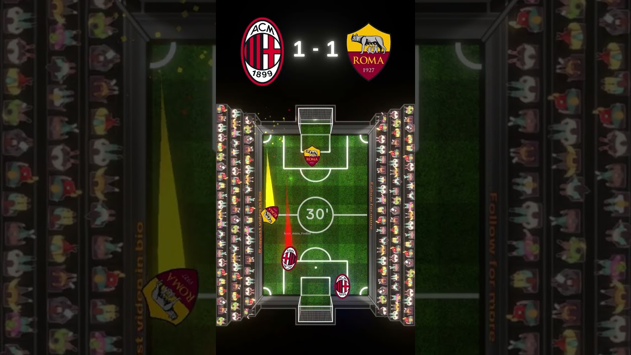 Epic AC Milan vs Roma Neon Football Showdown โฝ๐ฅ