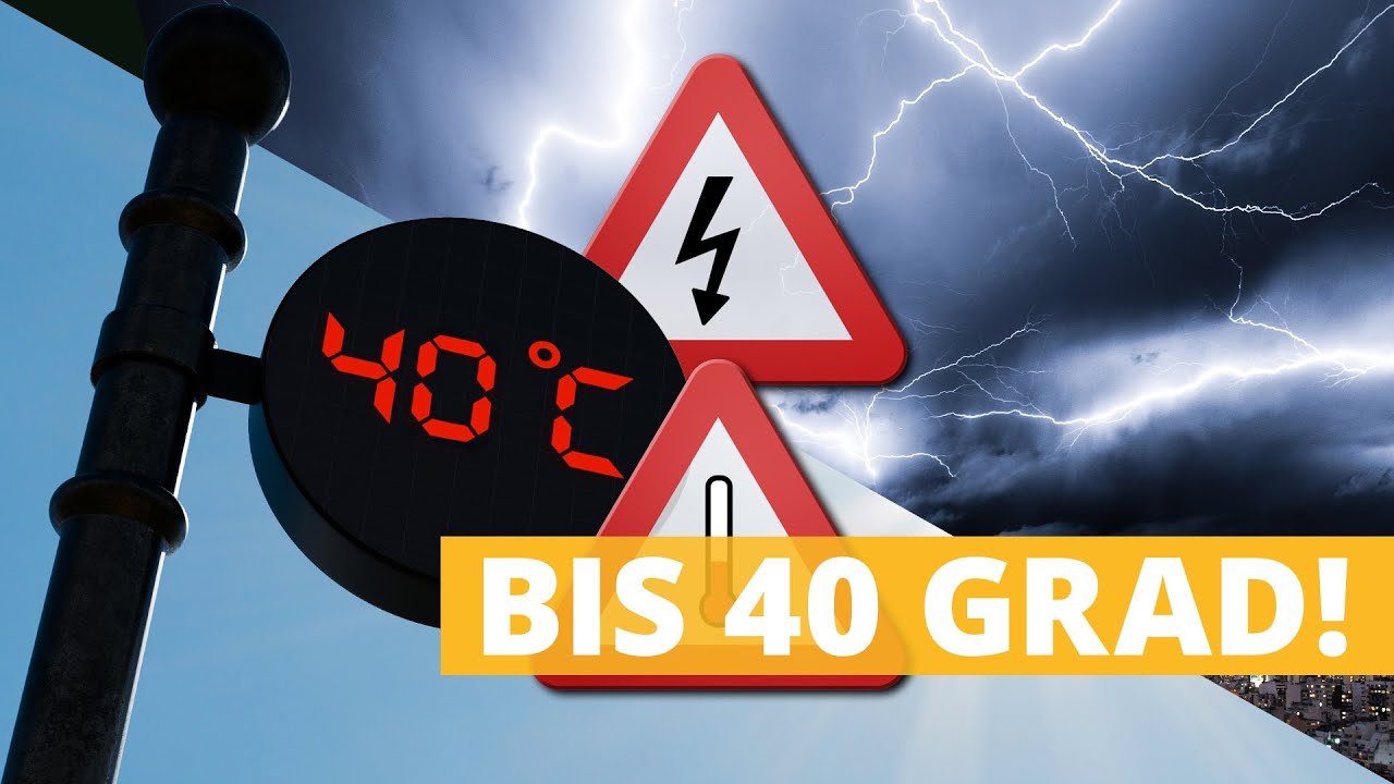 Morgen bis 40°C: Heftige Unwetter drohen ⚠️