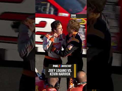 Joey Logano vs. Kevin Harvick at Pocono 15 years ago 👀 #kevinharvick #joeylogano