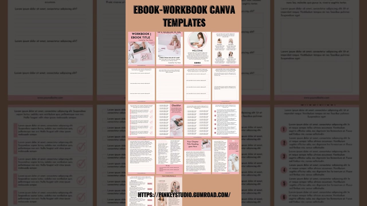 50-Page Custom Canva Ebook & Workbook Templates π