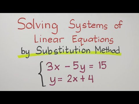 Solving Systems of Linear Equations by Substitution Method - Math 8