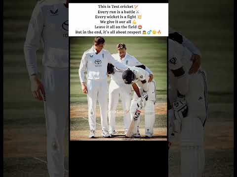 This is Test Cricket: All About Respect After the Battle! 🫂