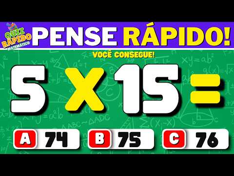 Quiz de Matemática | 🎯 Teste Sua Velocidade | Multiplicações do Fácil ao Difícil!