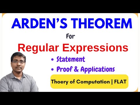 2.11 Arden’s Theorem for Regular Expressions | Statement, Proof & Applications | TOC
