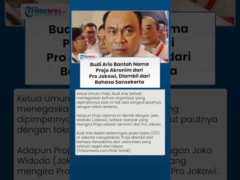 Tegaskan Nama Projo Bukan Pro Jokowi, Budi Arie Sebut Diambil dari Bahasa Sansekerta
