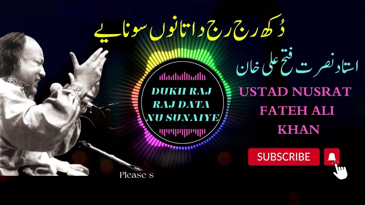 Experience the Soulful Qawwali 'Dukh Raj Raj Data Nu Sunaiye' by Nusrat Fateh Ali Khan ๐ถ