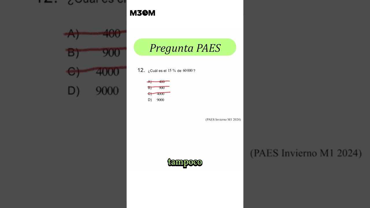 Ejercicio clave para la PAES de Matemáticas 🚀