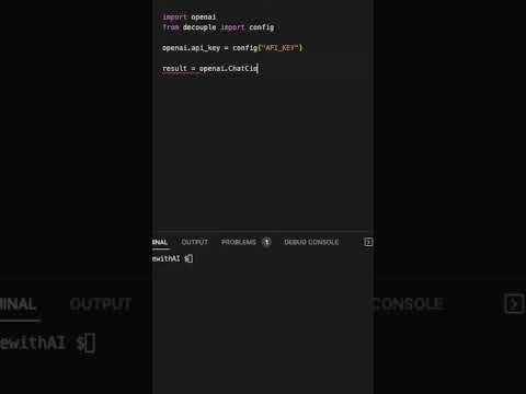 chatGPT in python using openAI API