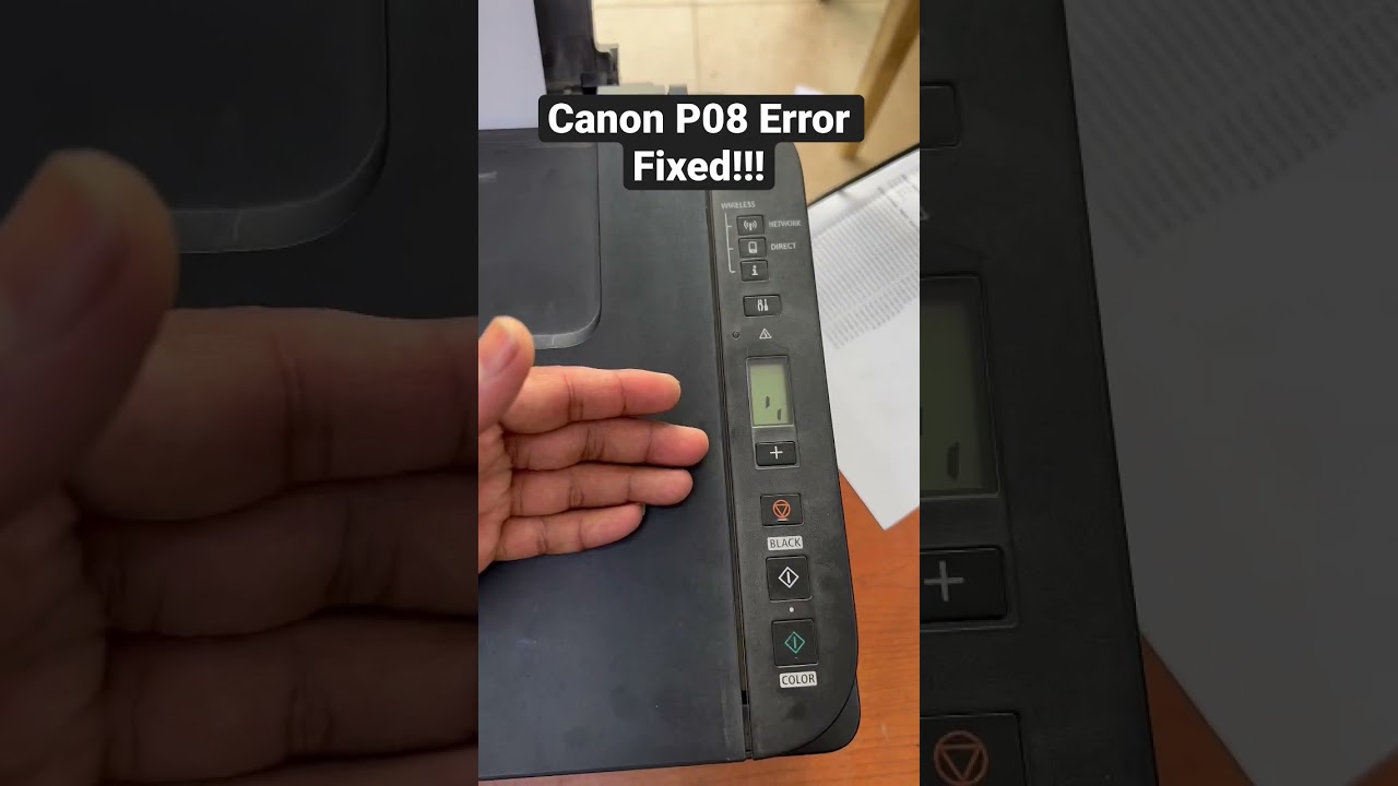 Fix Canon Pixma P08 Error at Home 🖨️
